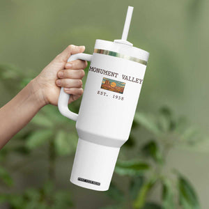 Retro Monument Valley Arizona Sunset Established 1958 Tumbler With Handle Southwest Desert Road Trip Eagle Nature Souvenir