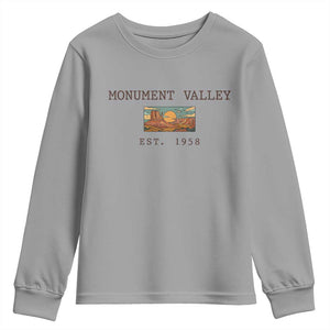 Retro Monument Valley Arizona Sunset Established 1958 Youth Sweatshirt Southwest Desert Road Trip Eagle Nature Souvenir