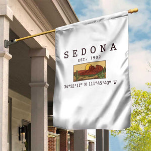 Vintage Sedona Arizona Established 1902 Garden Flag Southwest Desert Cactus Scenic Nature Souvenir