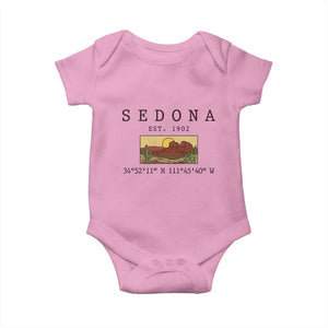 Vintage Sedona Arizona Established 1902 Baby Onesie Southwest Desert Cactus Scenic Nature Souvenir