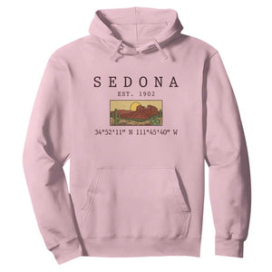 Vintage Sedona Arizona Established 1902 Hoodie Southwest Desert Cactus Scenic Nature Souvenir