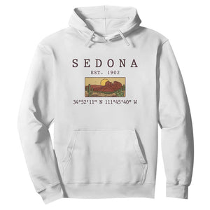 Vintage Sedona Arizona Established 1902 Hoodie Southwest Desert Cactus Scenic Nature Souvenir