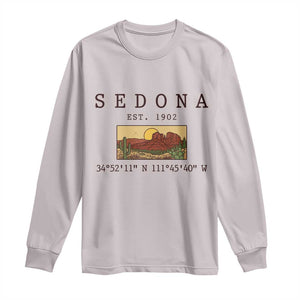 Vintage Sedona Arizona Established 1902 Long Sleeve Shirt Southwest Desert Cactus Scenic Nature Souvenir