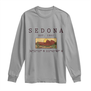 Vintage Sedona Arizona Established 1902 Long Sleeve Shirt Southwest Desert Cactus Scenic Nature Souvenir