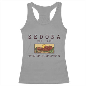 Vintage Sedona Arizona Established 1902 Racerback Tank Top Southwest Desert Cactus Scenic Nature Souvenir
