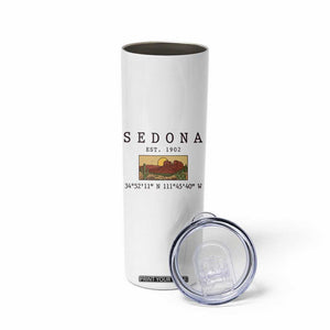 Vintage Sedona Arizona Established 1902 Skinny Tumbler Southwest Desert Cactus Scenic Nature Souvenir