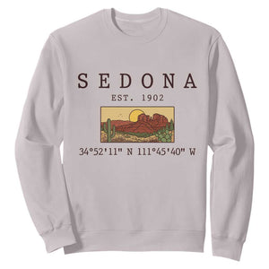 Vintage Sedona Arizona Established 1902 Sweatshirt Southwest Desert Cactus Scenic Nature Souvenir
