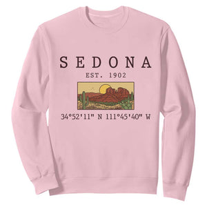 Vintage Sedona Arizona Established 1902 Sweatshirt Southwest Desert Cactus Scenic Nature Souvenir