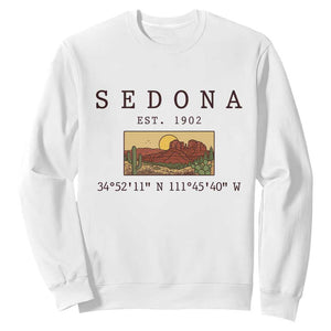 Vintage Sedona Arizona Established 1902 Sweatshirt Southwest Desert Cactus Scenic Nature Souvenir