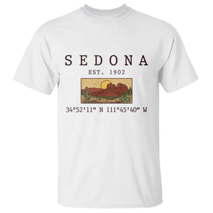 Vintage Sedona Arizona Established 1902 T Shirt Southwest Desert Cactus Scenic Nature Souvenir