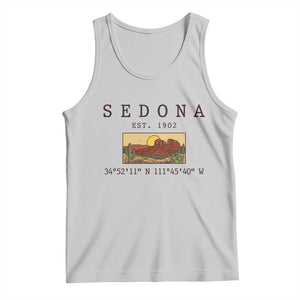 Vintage Sedona Arizona Established 1902 Tank Top Southwest Desert Cactus Scenic Nature Souvenir