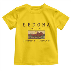 Vintage Sedona Arizona Established 1902 Toddler T Shirt Southwest Desert Cactus Scenic Nature Souvenir