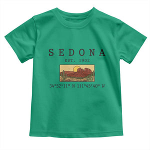 Vintage Sedona Arizona Established 1902 Toddler T Shirt Southwest Desert Cactus Scenic Nature Souvenir