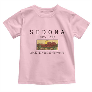 Vintage Sedona Arizona Established 1902 Toddler T Shirt Southwest Desert Cactus Scenic Nature Souvenir