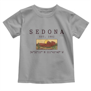 Vintage Sedona Arizona Established 1902 Toddler T Shirt Southwest Desert Cactus Scenic Nature Souvenir