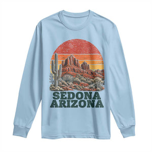 Retro Sedona Arizona Mountain Long Sleeve Shirt Southwest Hiking Outdoor Nature Souvenir