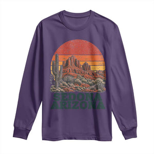 Retro Sedona Arizona Mountain Long Sleeve Shirt Southwest Hiking Outdoor Nature Souvenir