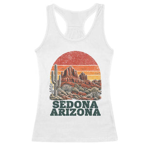 Retro Sedona Arizona Mountain Racerback Tank Top Southwest Hiking Outdoor Nature Souvenir