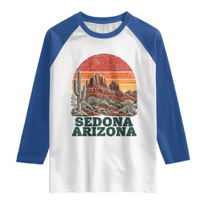 Retro Sedona Arizona Mountain Raglan Shirt Southwest Hiking Outdoor Nature Souvenir