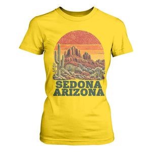 Retro Sedona Arizona Mountain T Shirt For Women Southwest Hiking Outdoor Nature Souvenir