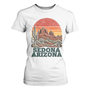 Retro Sedona Arizona Mountain T Shirt For Women Southwest Hiking Outdoor Nature Souvenir