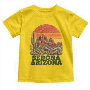 Retro Sedona Arizona Mountain Toddler T Shirt Southwest Hiking Outdoor Nature Souvenir
