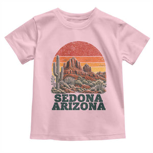 Retro Sedona Arizona Mountain Toddler T Shirt Southwest Hiking Outdoor Nature Souvenir