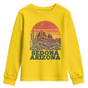 Retro Sedona Arizona Mountain Youth Sweatshirt Southwest Hiking Outdoor Nature Souvenir