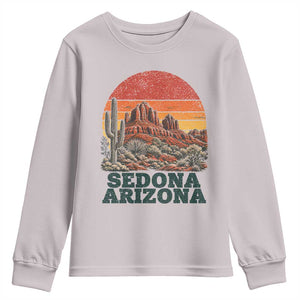 Retro Sedona Arizona Mountain Youth Sweatshirt Southwest Hiking Outdoor Nature Souvenir