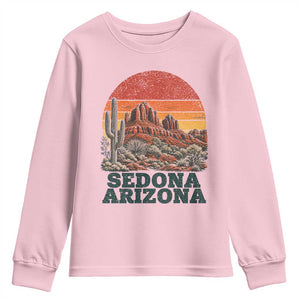Retro Sedona Arizona Mountain Youth Sweatshirt Southwest Hiking Outdoor Nature Souvenir