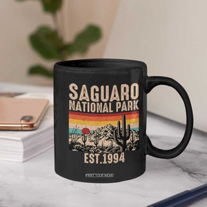 Retro Saguaro National Park Arizona EST 1994 Coffee Mug Desert Cactus Sunset Hiking Camping Nature Souvenir