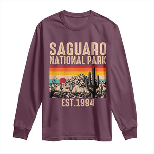 Retro Saguaro National Park Arizona EST 1994 Long Sleeve Shirt Desert Cactus Sunset Hiking Camping Nature Souvenir