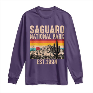 Retro Saguaro National Park Arizona EST 1994 Long Sleeve Shirt Desert Cactus Sunset Hiking Camping Nature Souvenir