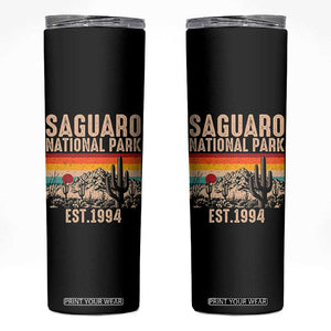 Retro Saguaro National Park Arizona EST 1994 Skinny Tumbler Desert Cactus Sunset Hiking Camping Nature Souvenir