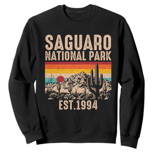 Retro Saguaro National Park Arizona EST 1994 Sweatshirt Desert Cactus Sunset Hiking Camping Nature Souvenir
