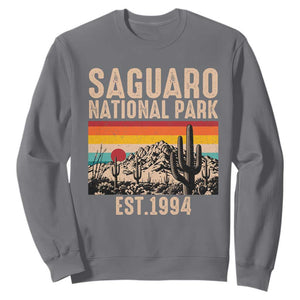 Retro Saguaro National Park Arizona EST 1994 Sweatshirt Desert Cactus Sunset Hiking Camping Nature Souvenir