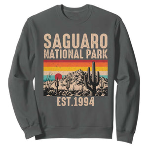 Retro Saguaro National Park Arizona EST 1994 Sweatshirt Desert Cactus Sunset Hiking Camping Nature Souvenir