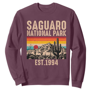 Retro Saguaro National Park Arizona EST 1994 Sweatshirt Desert Cactus Sunset Hiking Camping Nature Souvenir