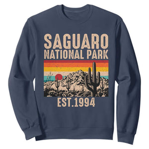 Retro Saguaro National Park Arizona EST 1994 Sweatshirt Desert Cactus Sunset Hiking Camping Nature Souvenir