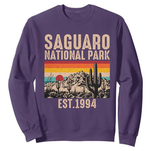 Retro Saguaro National Park Arizona EST 1994 Sweatshirt Desert Cactus Sunset Hiking Camping Nature Souvenir