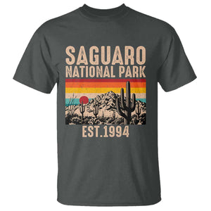 Retro Saguaro National Park Arizona EST 1994 T Shirt Desert Cactus Sunset Hiking Camping Nature Souvenir