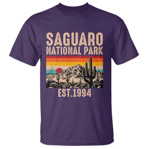 Retro Saguaro National Park Arizona EST 1994 T Shirt Desert Cactus Sunset Hiking Camping Nature Souvenir