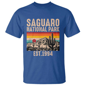Retro Saguaro National Park Arizona EST 1994 T Shirt Desert Cactus Sunset Hiking Camping Nature Souvenir