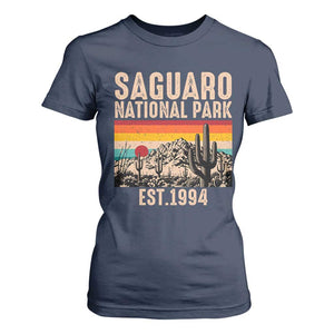 Retro Saguaro National Park Arizona EST 1994 T Shirt For Women Desert Cactus Sunset Hiking Camping Nature Souvenir