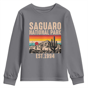 Retro Saguaro National Park Arizona EST 1994 Youth Sweatshirt Desert Cactus Sunset Hiking Camping Nature Souvenir
