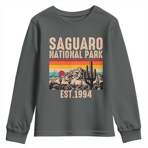 Retro Saguaro National Park Arizona EST 1994 Youth Sweatshirt Desert Cactus Sunset Hiking Camping Nature Souvenir