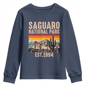 Retro Saguaro National Park Arizona EST 1994 Youth Sweatshirt Desert Cactus Sunset Hiking Camping Nature Souvenir