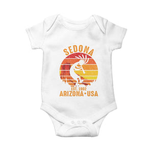 Retro Sedona Arizona Dancing Kokopelli Baby Onesie Southwest Native Symbol Desert Heritage Established 1902