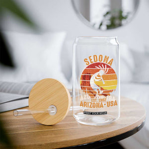 Retro Sedona Arizona Dancing Kokopelli Glass Can Southwest Native Symbol Desert Heritage Established 1902
