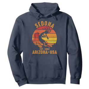 Retro Sedona Arizona Dancing Kokopelli Hoodie Southwest Native Symbol Desert Heritage Established 1902